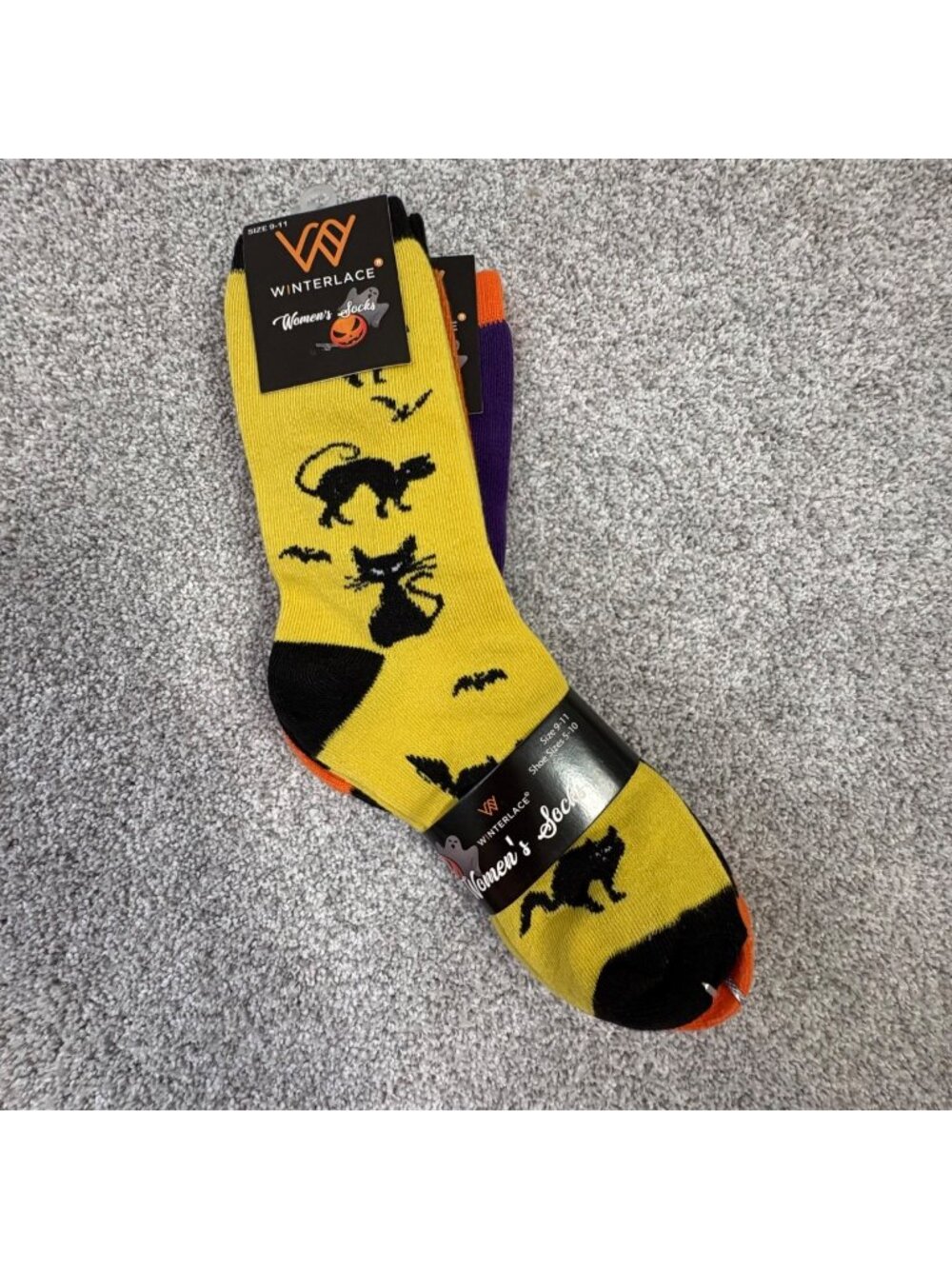 Winterlace Womens Halloween Themed Socks Size 9-11 3-Pack Polyester Blend New